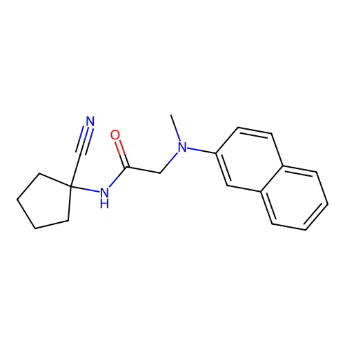 N-(1-cyanocyclopentyl)-2-[methyl(naphthalen-2-yl)amino]acetamide structure