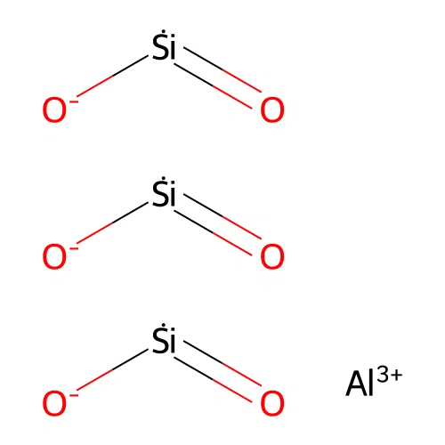 Aluminum silicon hydroxide oxide (AlSi5(OH)O11) structure
