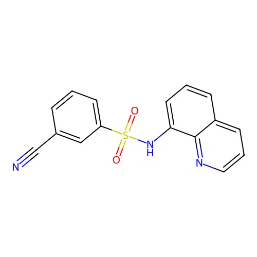 3-cyano-N-(quinolin-8-yl)benzene-1-sulfonamide structure