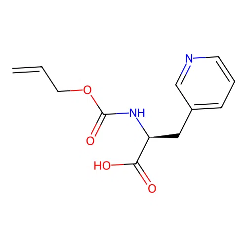 (2S)-2-{[(prop-2-en-1-yloxy)carbonyl]amino}-3-(pyridin-3-yl)propanoic acid structure