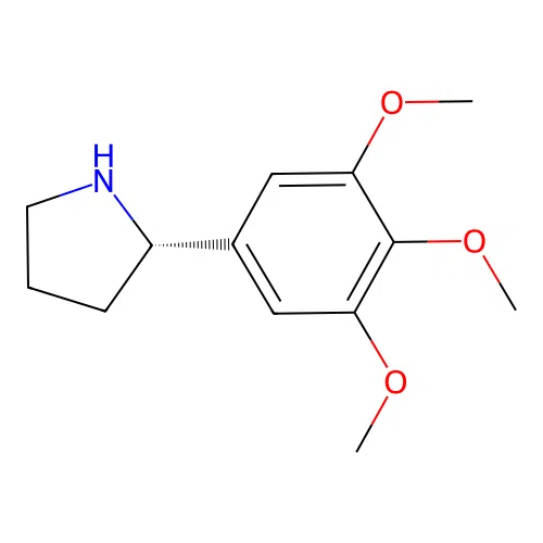 (2S)-2-(3,4,5-trimethoxyphenyl)pyrrolidine structure