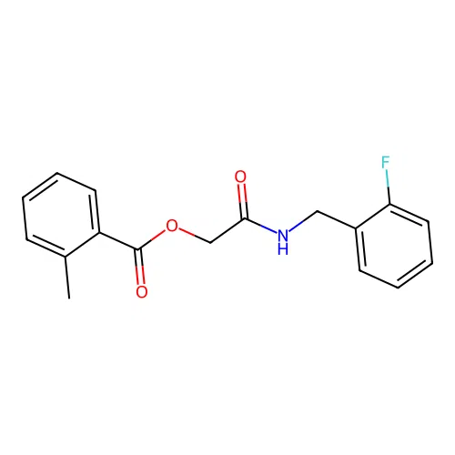 2-((2-Fluorobenzyl)amino)-2-oxoethyl 2-methylbenzoate structure