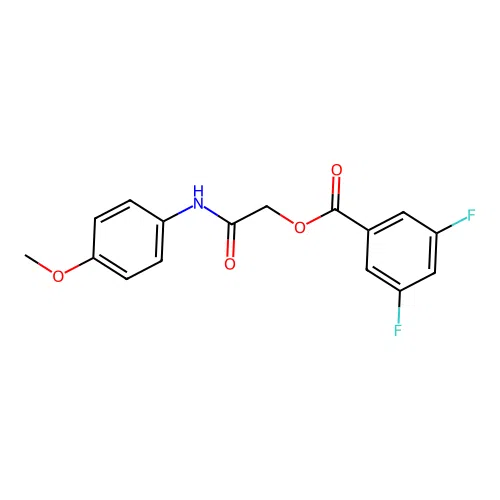 2-[(4-Methoxyphenyl)amino]-2-oxoethyl 3,5-difluorobenzoate structure