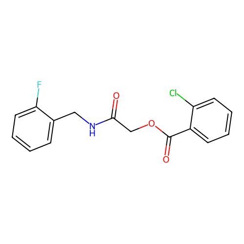 2-((2-Fluorobenzyl)amino)-2-oxoethyl 2-chlorobenzoate structure