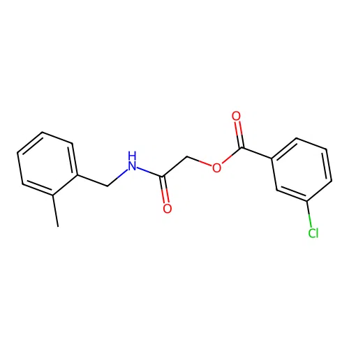 2-((2-Methylbenzyl)amino)-2-oxoethyl 3-chlorobenzoate structure