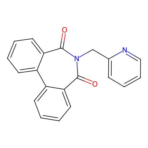 6-(pyridin-2-ylmethyl)-5H-dibenzo[c,e]azepine-5,7(6H)-dione structure