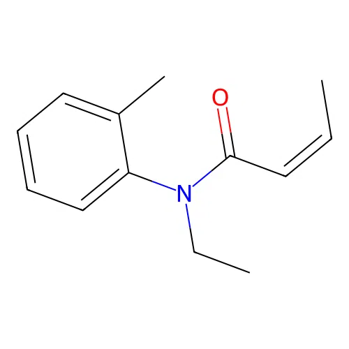 2-Butenamide, N-ethyl-N-(2-methylphenyl)-, (Z)- structure