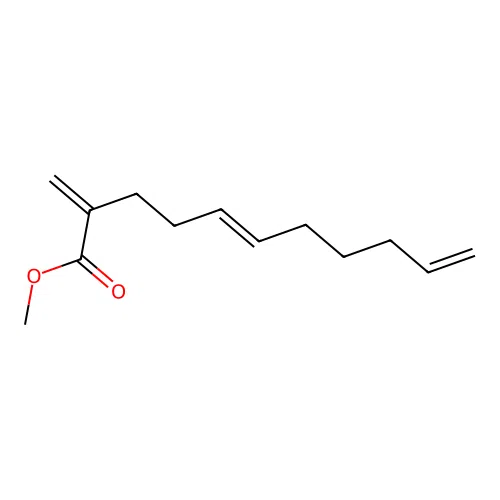 5,10-Undecadienoic acid, 2-methylene-, methyl ester structure