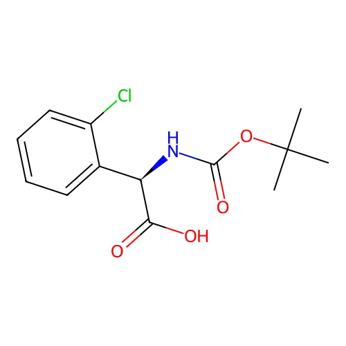 (R)-2-((tert-Butoxycarbonyl)amino)-2-(2-chlorophenyl)acetic acid structure