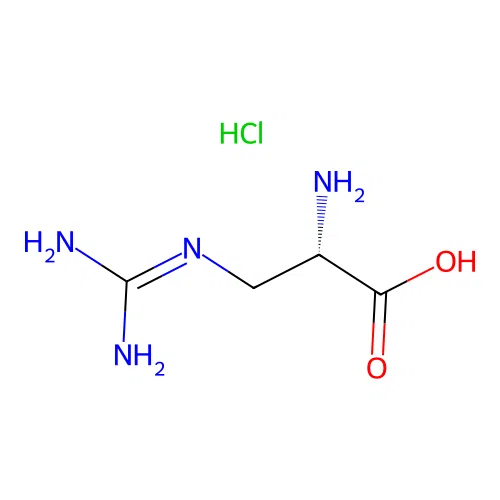 3-[(aminoiminomethyl)amino]-L-alanine monohydrochloride structure