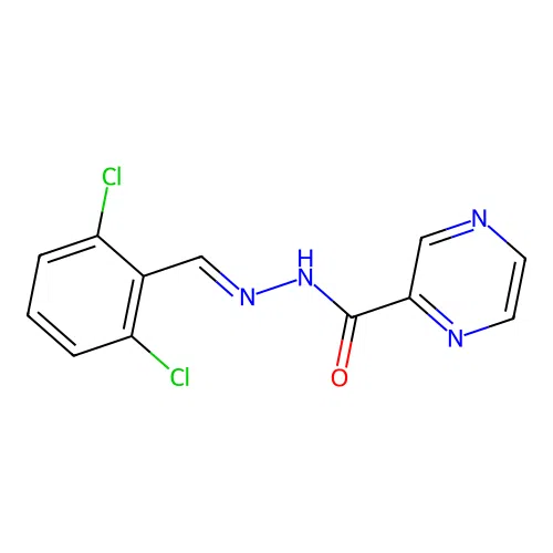 N'-[(E)-(2,6-dichlorophenyl)methylidene]-2-pyrazinecarbohydrazide structure