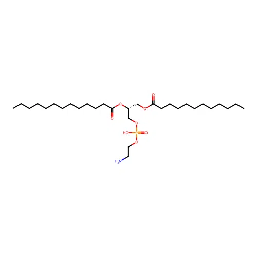 1-Dodecanoyl-2-tridecanoyl-sn-glycero-3-phosphoethanolamine structure