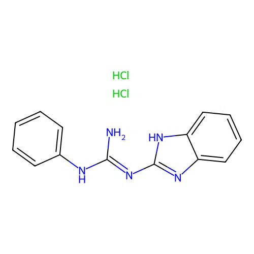 Guanidine, 1-(1H-benzimidazol-2-yl)-3-phenyl-, hydrochloride, hydrate (1:2:1) structure