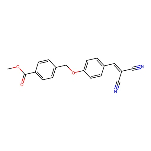 Methyl 4-[[4-(2,2-dicyanoethenyl)phenoxy]methyl]benzoate structure