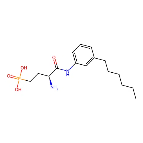 Phosphonic acid, [(3S)-3-amino-4-[(3-hexylphenyl)amino]-4-oxobutyl]- structure