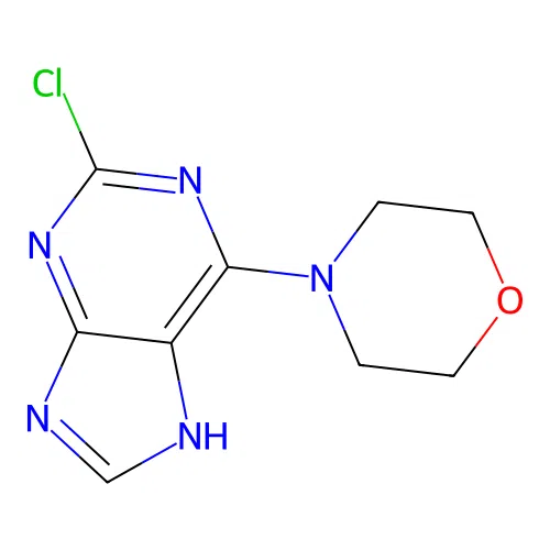 4-(2-chloro-9H-purin-6-yl)morpholine structure