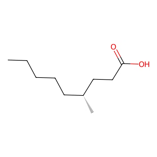 (4R)-4-methylnonanoic acid structure