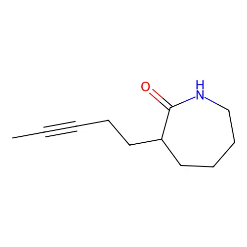 3-(3-Pentynyl)-2-azepanone structure