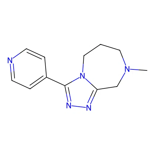 5H-s-Triazolo(4,3-a)(1,4)diazepine, 6,7,8,9-tetrahydro-8-methyl-3-(4-pyridinyl)- structure