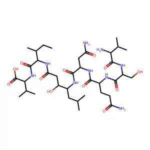 H-Val-Ser-Gln-Asn-Sta-Ile-Val-OH structure