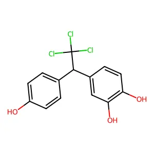 1,2-Benzenediol, 4-(2,2,2-trichloro-1-(4-hydroxyphenyl)ethyl)- structure