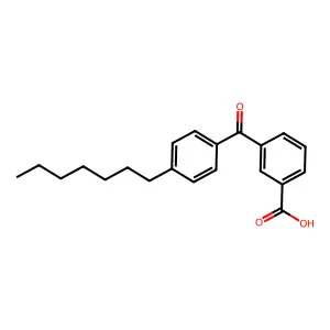 Benzoic acid, 3-(4-heptylbenzoyl)- structure