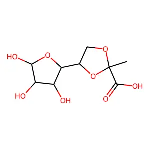 5,6-O-(1-carboxyethylidene)galactofuranose structure