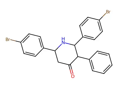 2,6-Bis(4-bromophenyl)-3-phenylpiperidin-4-one structure