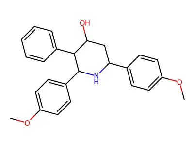 4-Piperidinol, 2,6-bis(4-methoxyphenyl)-3-phenyl- structure