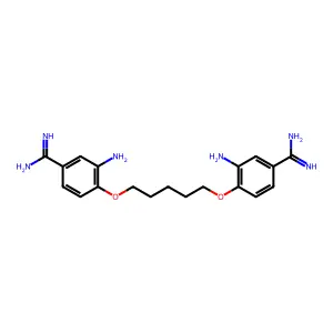 4,4'-(1,5-Pentanediylbis(oxy))bis(3-aminobenzenecarboximidamide) structure