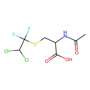 L-Cysteine, N-acetyl-S-(2,2-dichloro-1,1-difluoroethyl)- structure