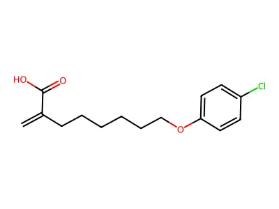 8-(4-Chlorophenoxy)-2-methylideneoctanoic acid structure