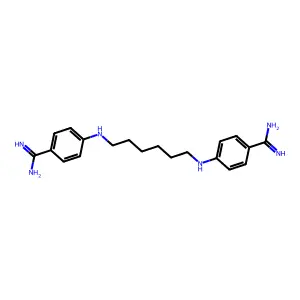 4,4'-(1,6-Hexanediyldiimino)bis-benzenecarboximidamide structure