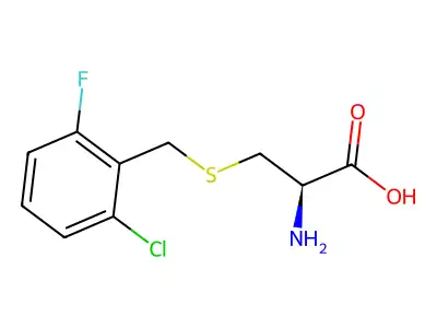 2-Amino-3-[(2-chloro-6-fluorophenyl)methylsulfanyl]propanoic acid structure