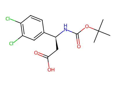 3-[(Tert-butoxycarbonyl)amino]-3-(3,4-dichlorophenyl)propanoic acid structure
