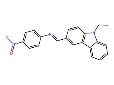 Benzenamine, N-[(9-ethyl-9H-carbazol-3-yl)methylene]-4-nitro- structure