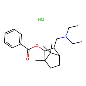 2-Bornanol, 3-((diethylamino)methyl)-, benzoate, hydrochloride structure