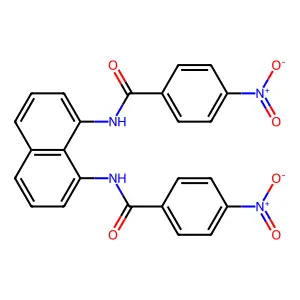 N,N'-(naphthalene-1,8-diyl)bis(4-nitrobenzamide) structure