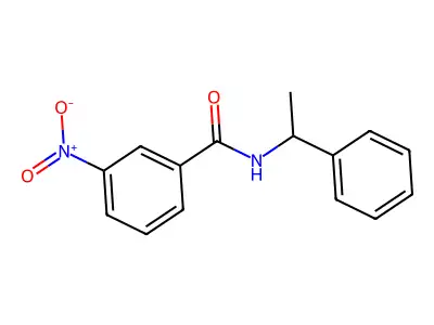 Benzamide, 3-nitro-N-(1-phenylethyl)- structure