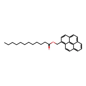 1-Pyrenylmethyl dodecanoate structure
