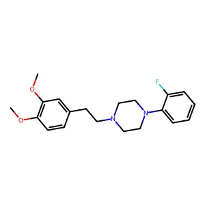 Piperazine, 1-(3,4-dimethoxyphenethyl)-4-(o-fluorophenyl)- structure