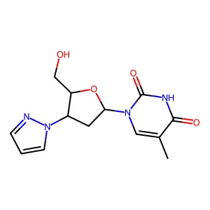 3'-Deoxy-3'-pyrazol-1-yl-thymidine structure