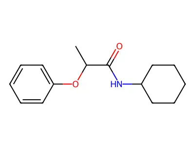 N-cyclohexyl-2-phenoxypropanamide structure