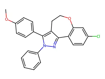 2H-(1)Benzoxepino(5,4-c)pyrazole, 4,5-dihydro-8-chloro-3-(4-methoxyphenyl)-2-phenyl- structure