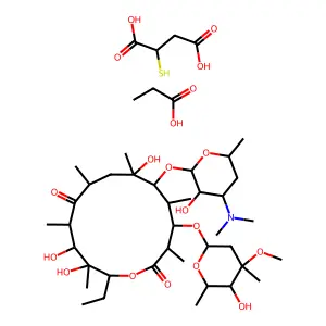 Propionyl erythromycin mercaptosuccinate structure