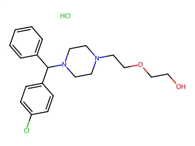 Hydroxyzine monohydrochloride structure
