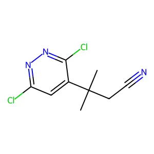 3-(3,6-Dichloropyridazin-4-yl)-3-methylbutanenitrile structure