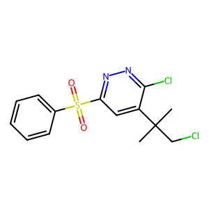 Pyridazine, 3-chloro-4-(2-chloro-1,1-dimethylethyl)-6-(phenylsulfonyl)- structure