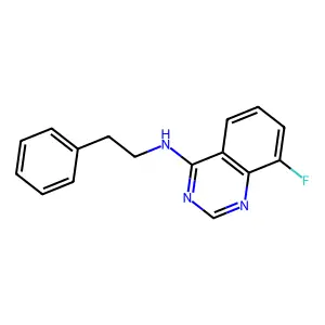 4-Quinazolinamine, 8-fluoro-N-(2-phenylethyl)- structure