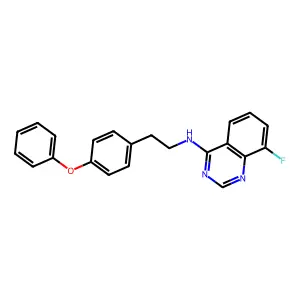 4-Quinazolinamine, 8-fluoro-N-[2-(4-phenoxyphenyl)ethyl]- structure